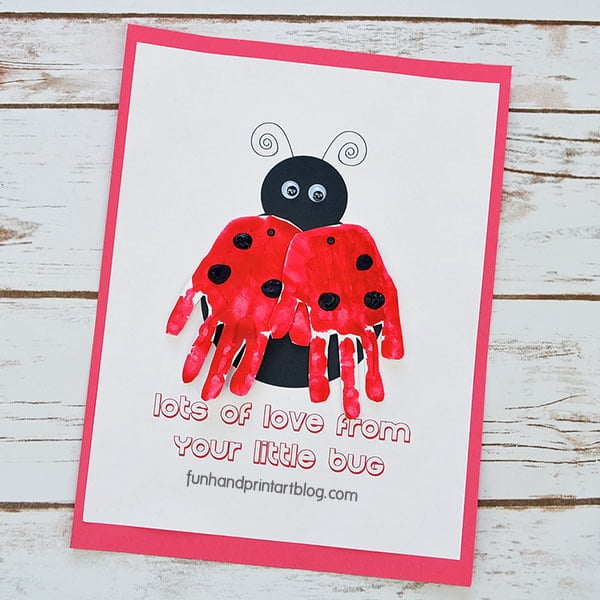 Lady Bug Hand Art