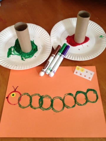 Toilet Paper Roll Stamp Caterpillar